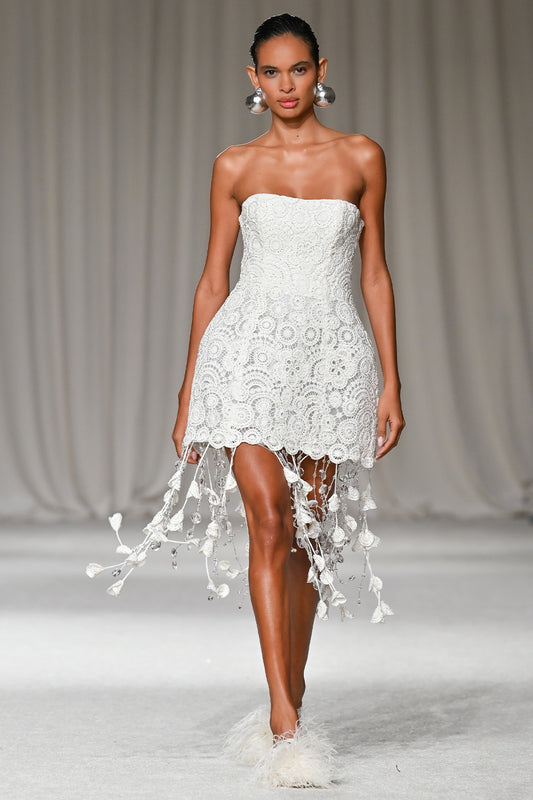 VESTIDO CURTO GAL EMBROIDERY BRANCO