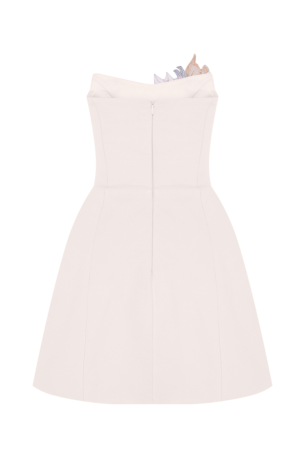 VESTIDO CURTO CREPE NORMA OFF WHITE