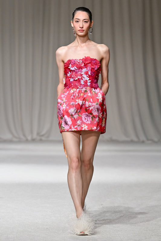 VESTIDO CURTO PEONY DOTS VERMELHO