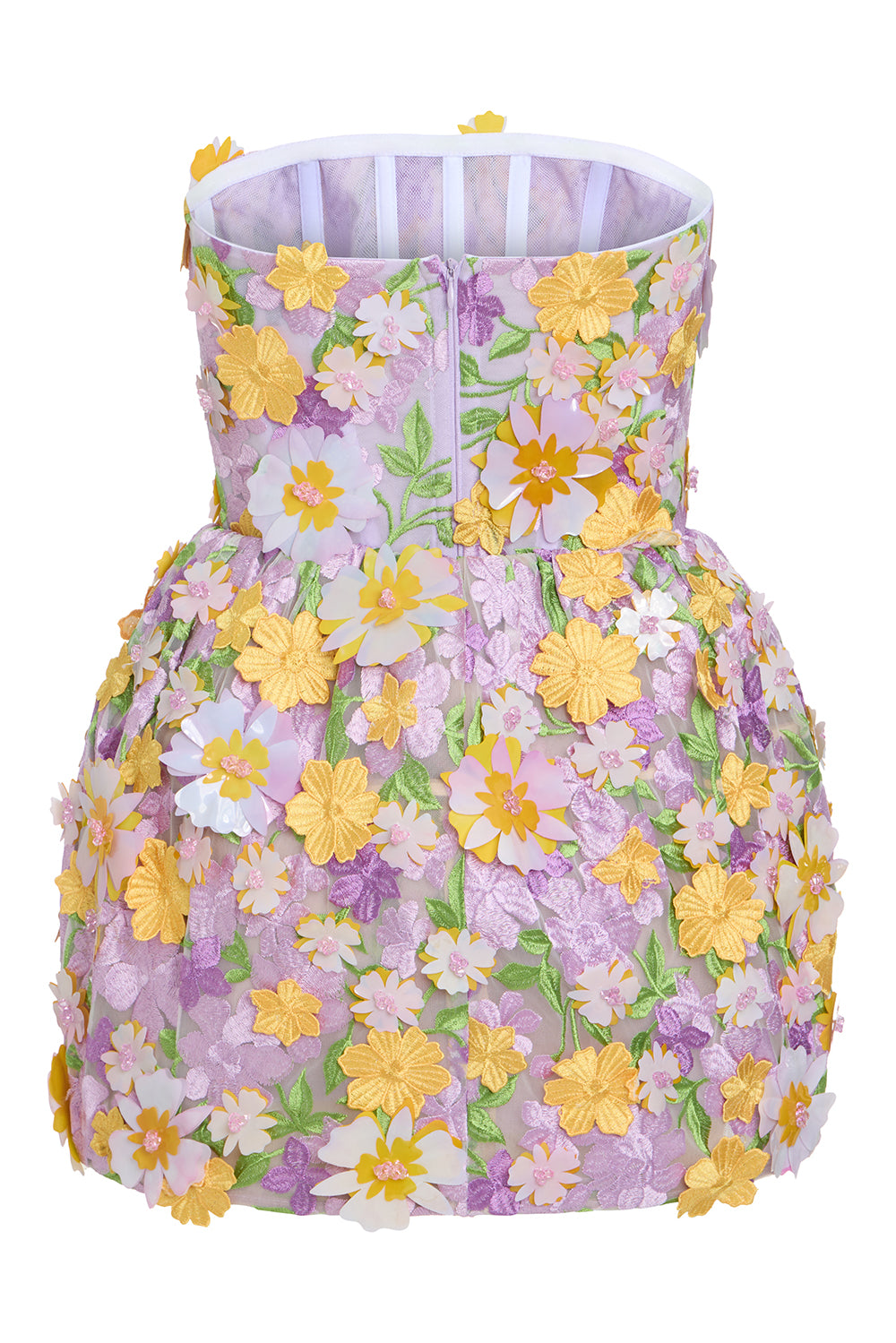 VESTIDO CURTO TULE PINA LILAS