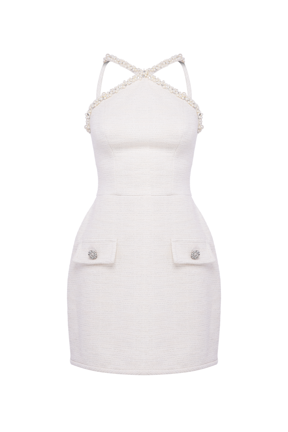 VESTIDO CURTO TWEED MAVI OFF WHITE
