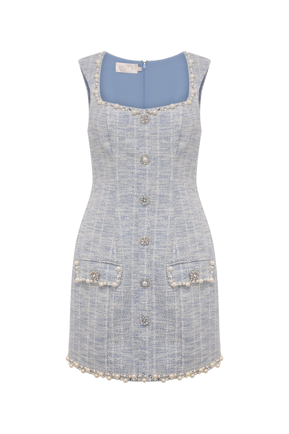 VESTIDO CURTO TWEED MAVI AZUL