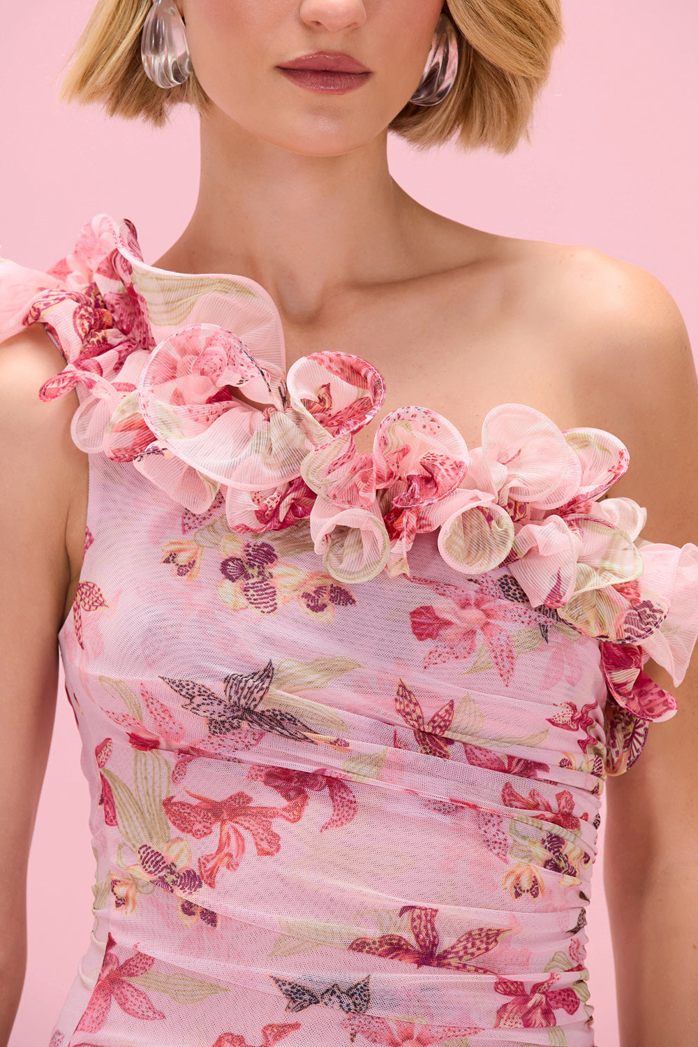 VESTIDO CURTO ORCHID BLOOM ROSE