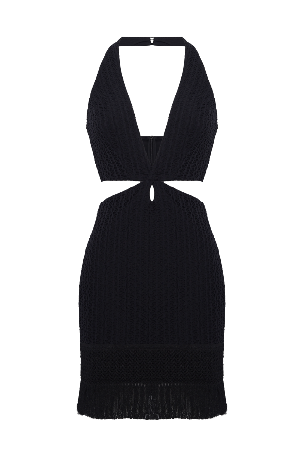 VESTIDO CURTO AYLA FRINGE PRETO