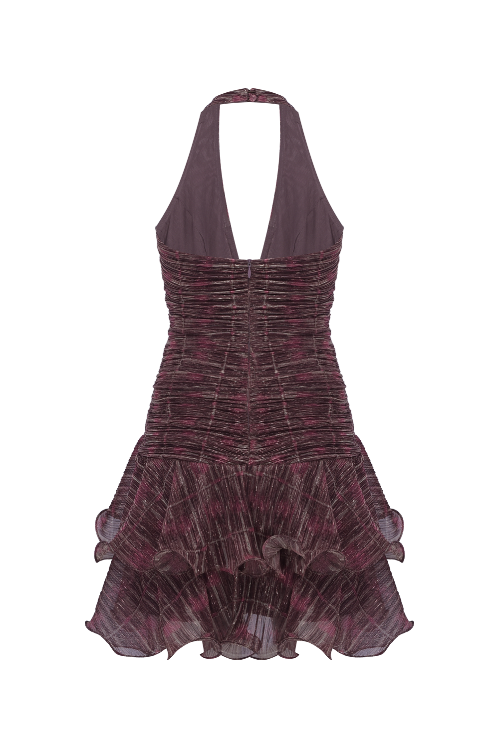 VESTIDO CURTO ROSE MIRAGE LUREX MARROM