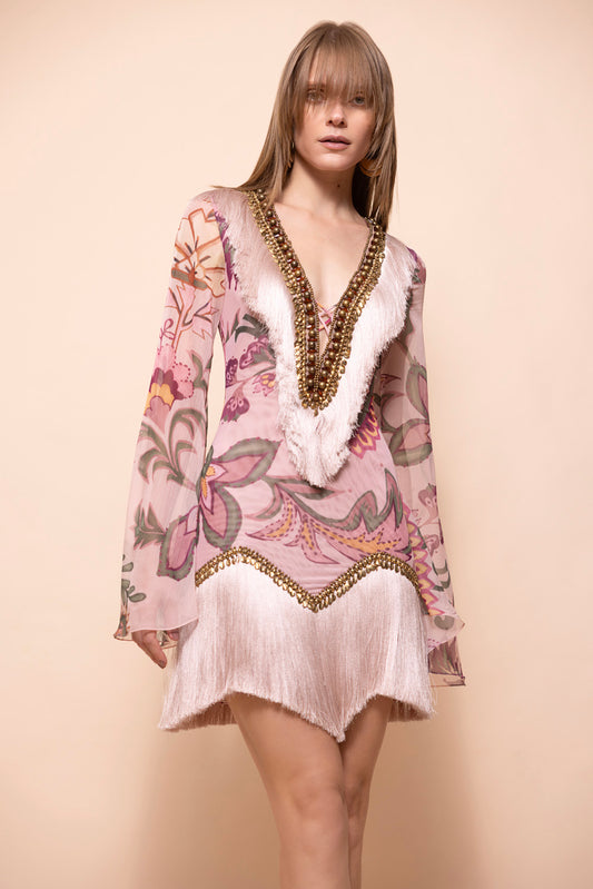 VESTIDO CURTO BOHO
 ROSE