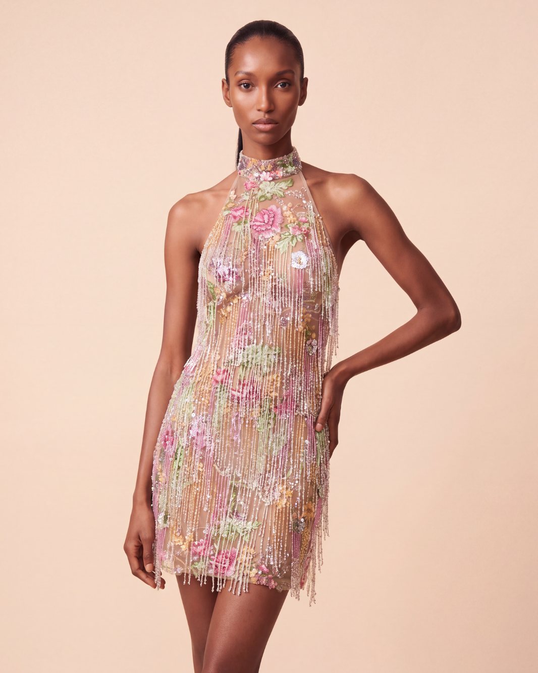 VESTIDO CURTO BLOOM GARDEN EMBROIDERY ROSA