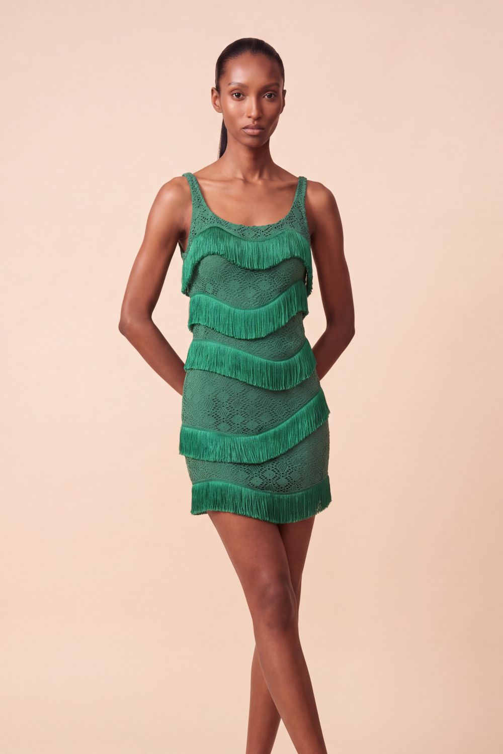VESTIDO CURTO FOREST MESH VERDE