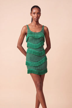 VESTIDO CURTO FOREST MESH VERDE