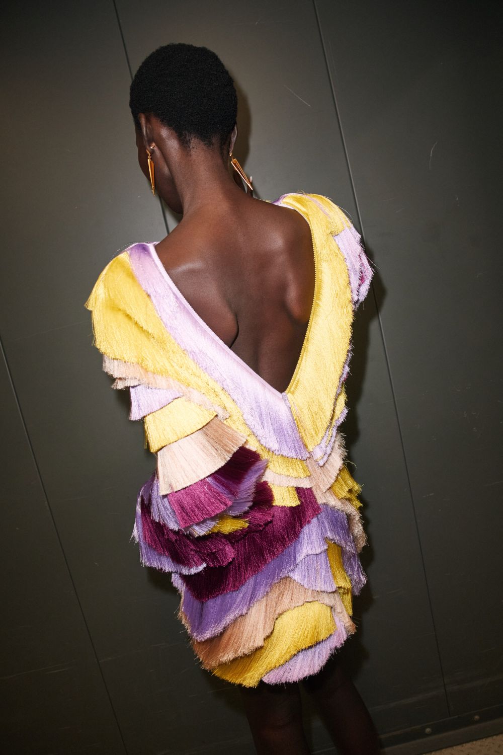 VESTIDO CURTO AURORA FRINGE ROXO