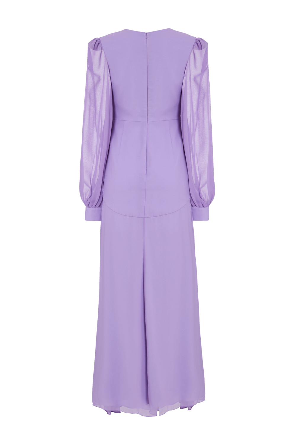 VESTIDO LONGO DRAPEADO OMBREIRAS LILÁS CLARO