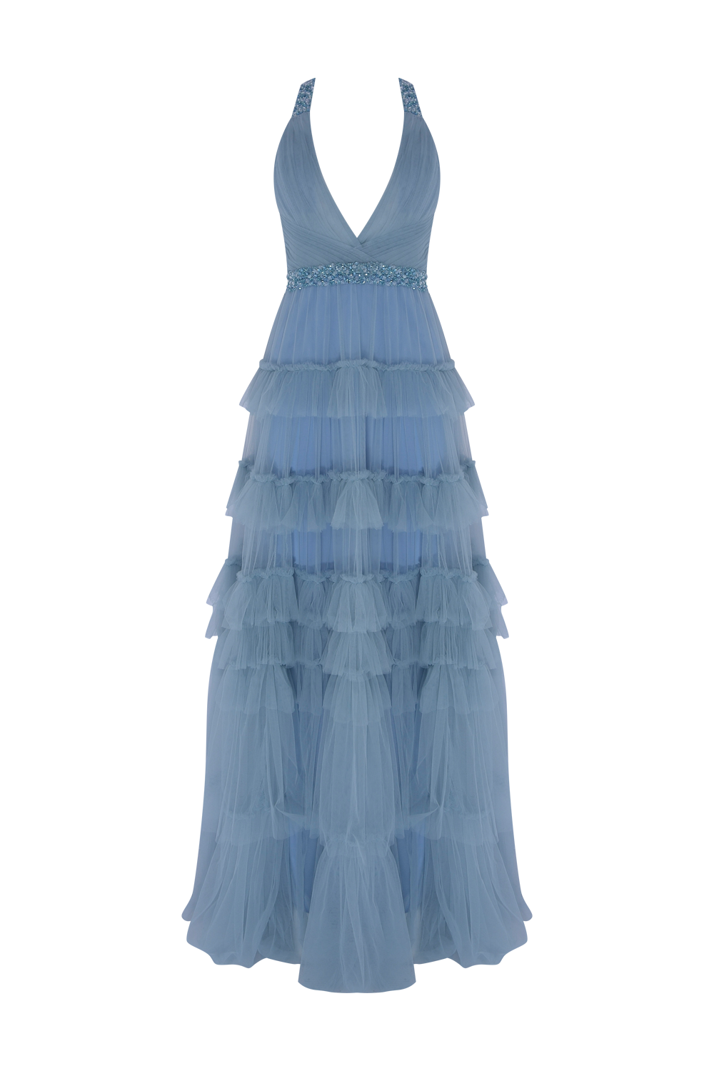 VESTIDO LONGO AZUL CLARO