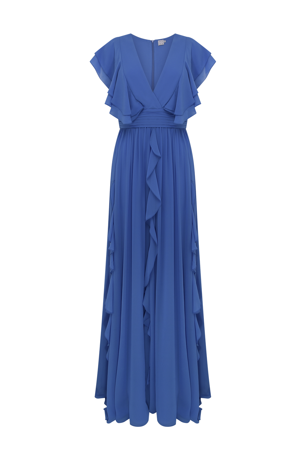 VESTIDO LONGO CHIFFON PULSE AZUL