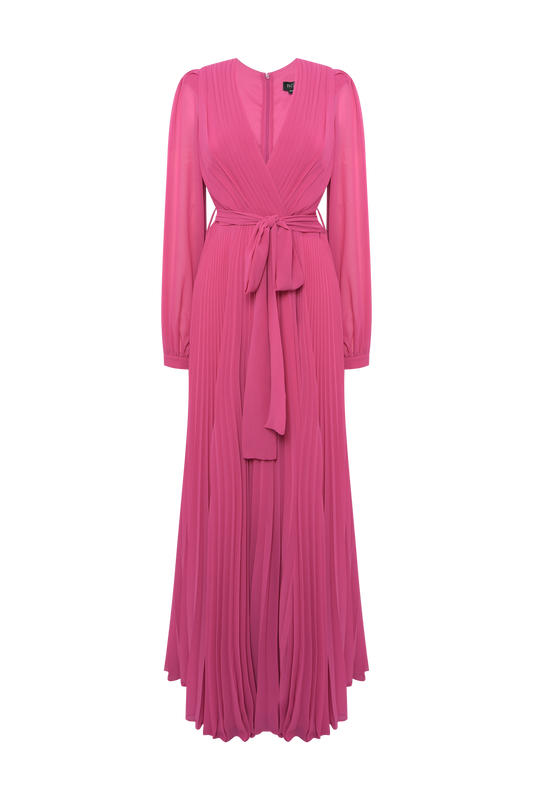 VESTIDO LONGO FAIXA COTTON CANDY ROSA