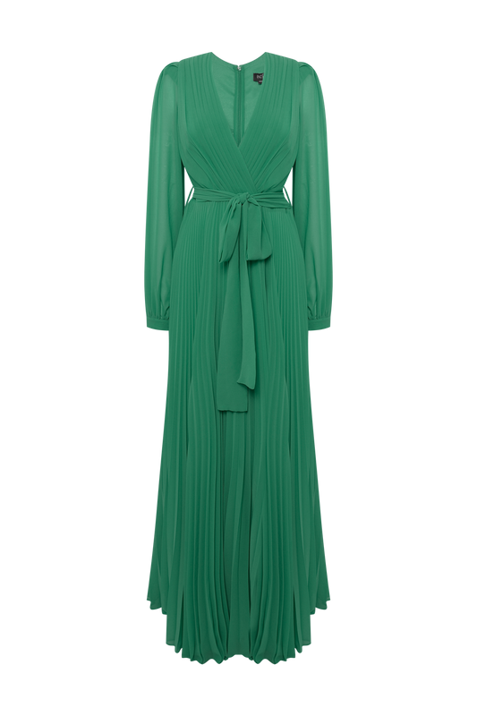 VESTIDO LONGO FAIXA COTTON CANDY VERDE