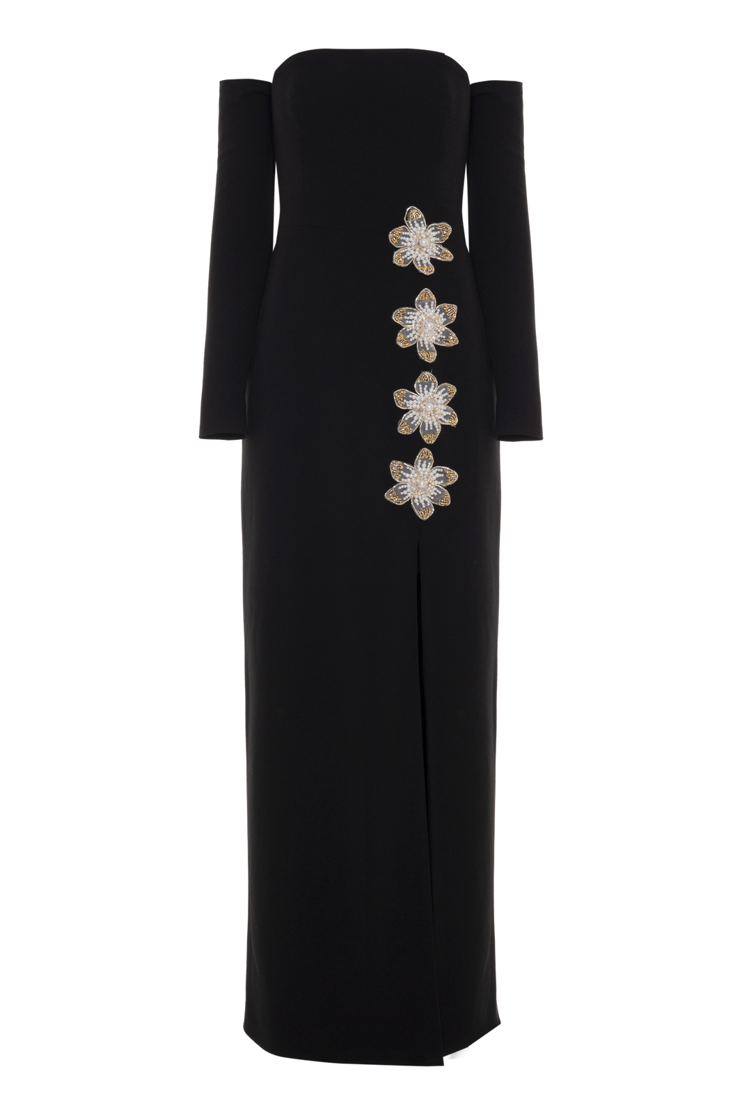 VESTIDO LONGO CREPE MYSTIQUE  PRETO