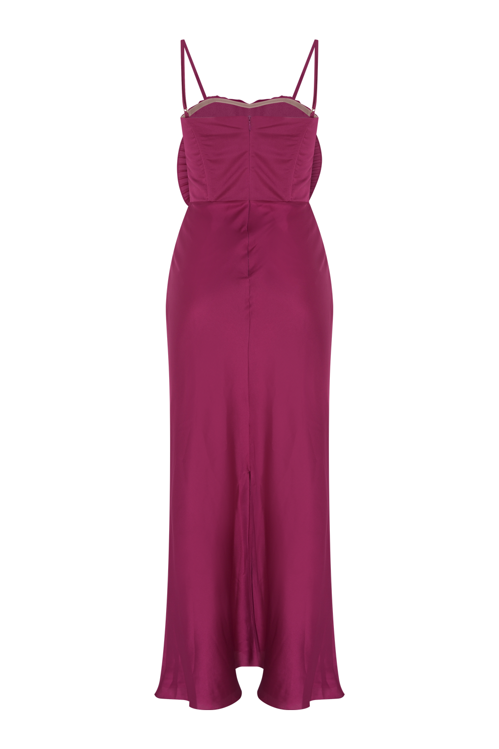 VESTIDO LONGO CETIM DREAM  ROSA ESCURO