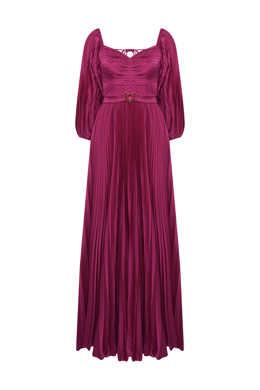 VESTIDO LONGO CETIM DREAM ROSA ESCURO