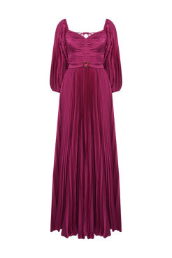 VESTIDO LONGO CETIM DREAM ROSA ESCURO