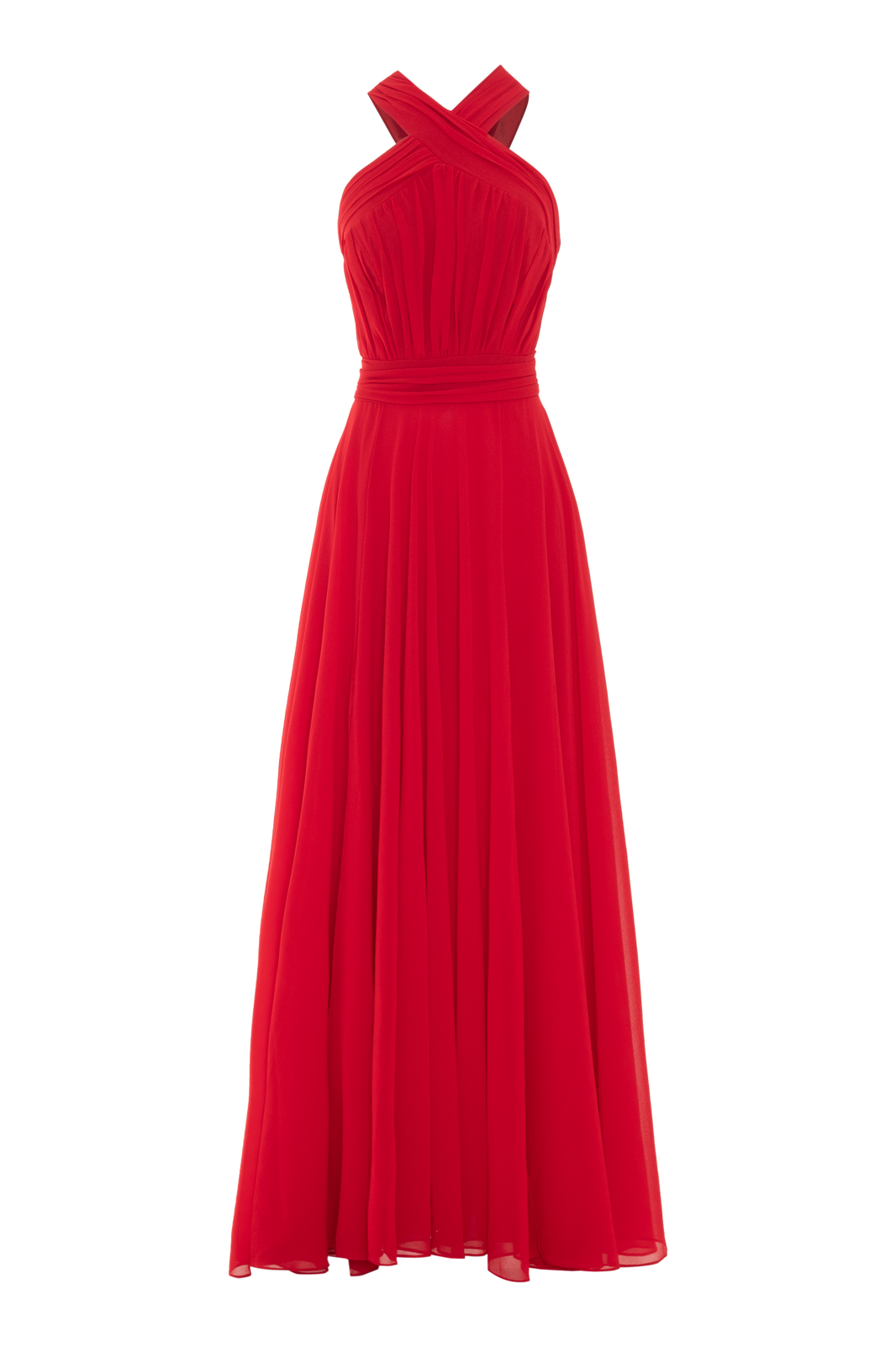 VESTIDO LONGO CHIFFON SENSES VERMELHO