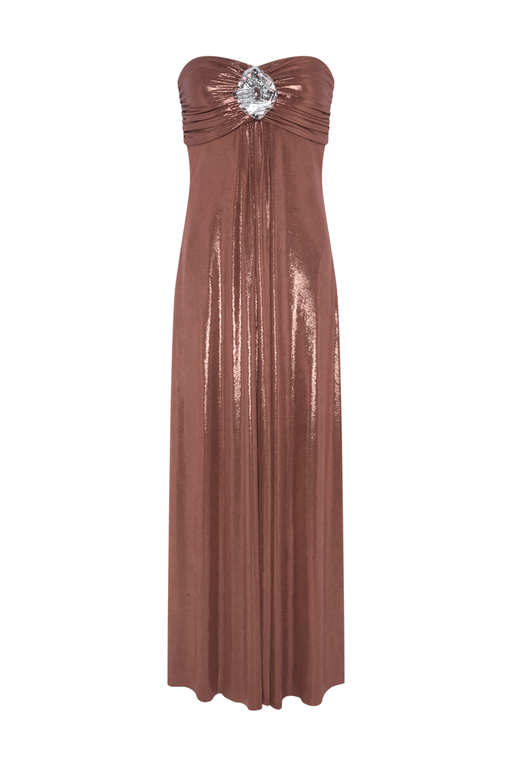 VESTIDO LONGO JERSEY ELYSIAN COBRE