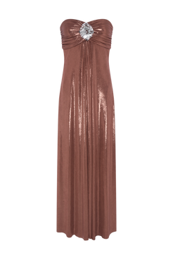 VESTIDO LONGO JERSEY ELYSIAN COBRE