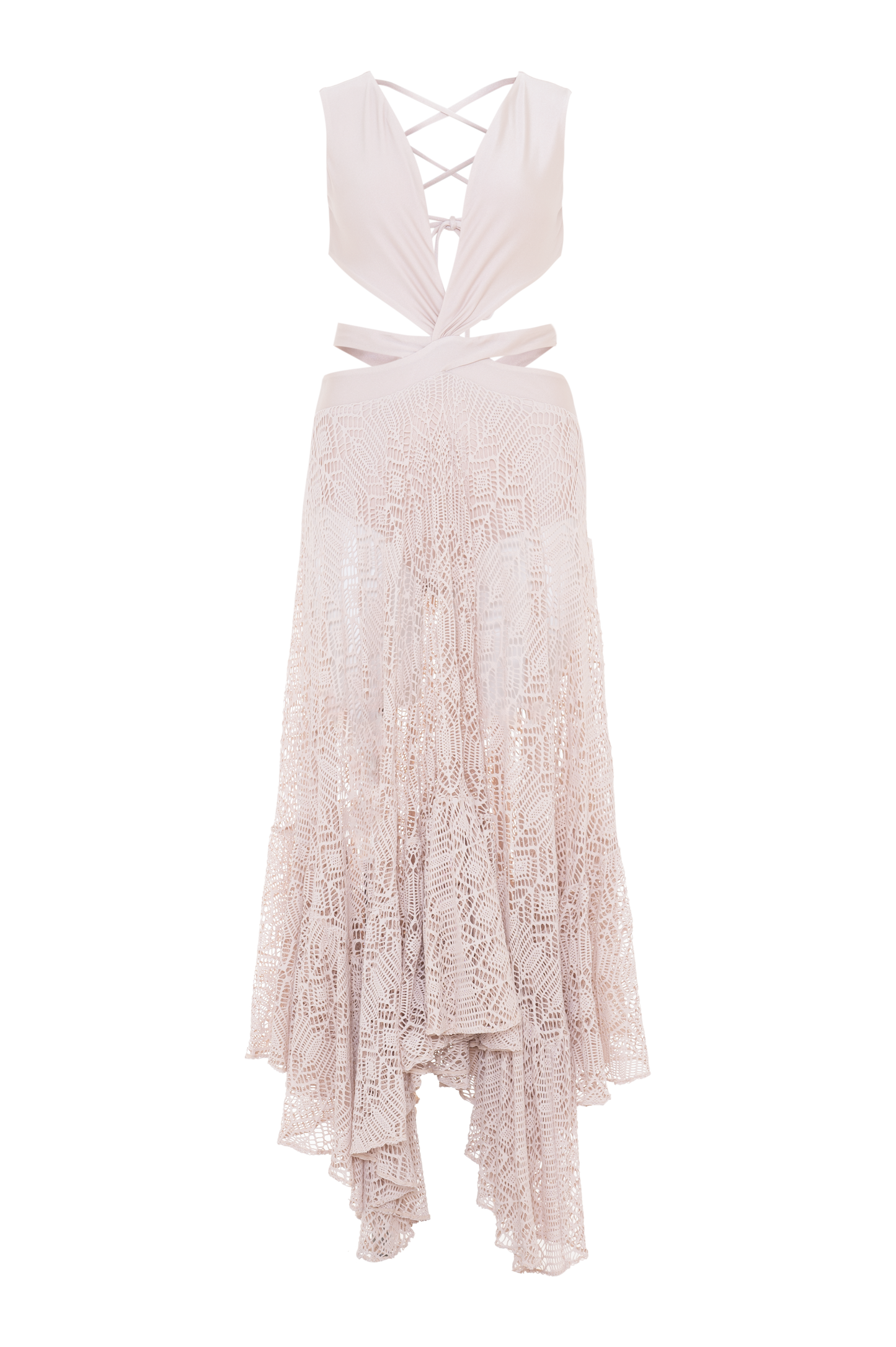 VESTIDO LONGO SOLID LYCRA BEGE