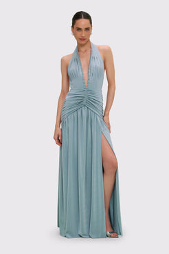 VESTIDO LONGO SUNKISSED JERSEY AZUL