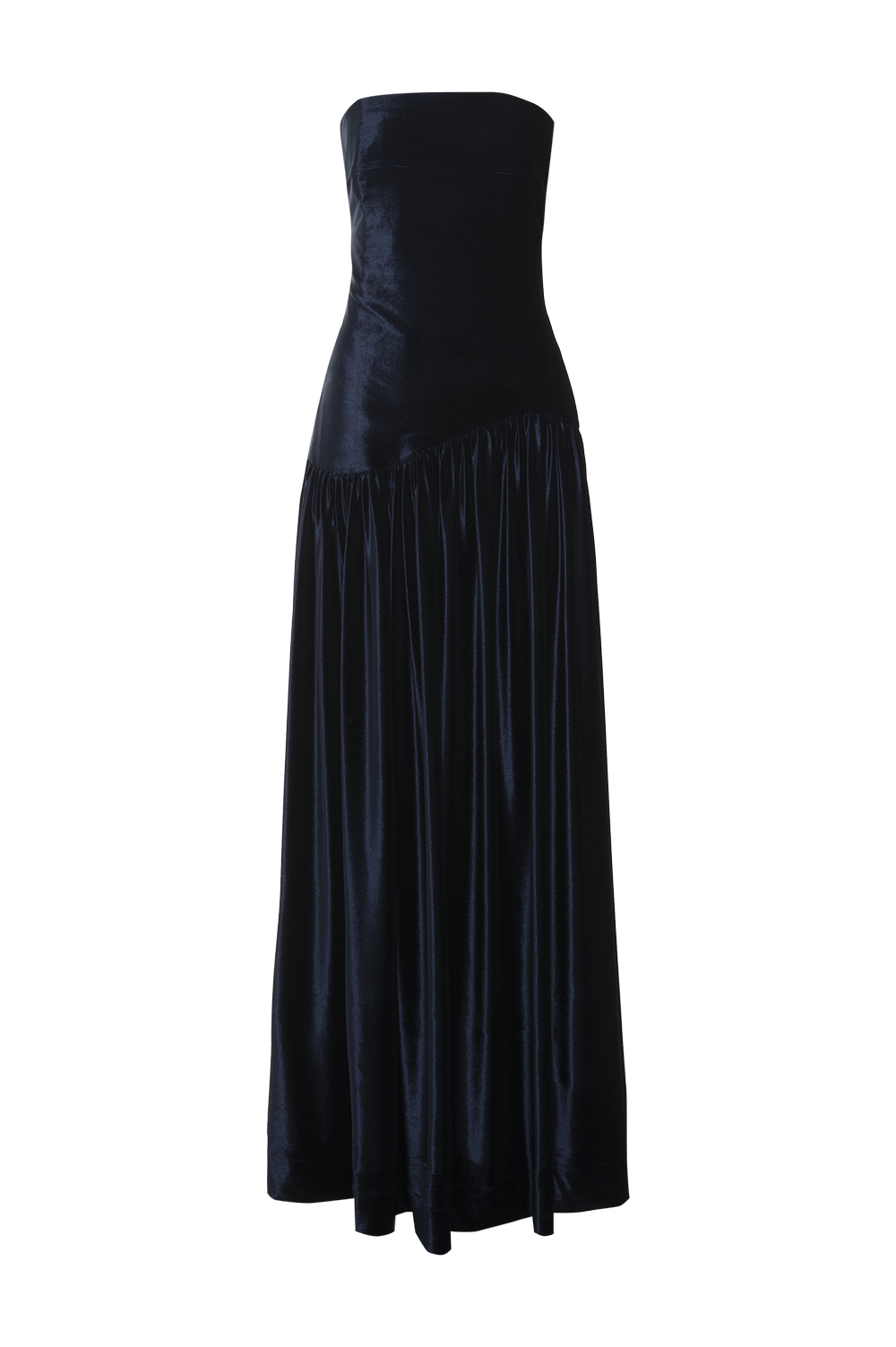 VESTIDO LONGO VELVET DUSK AZUL MARINHO