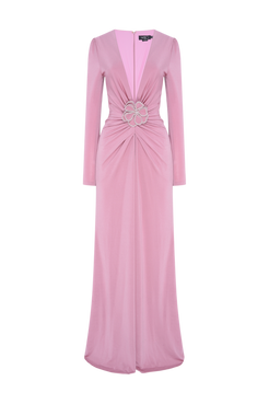 VESTIDO LONGO SUNKISSED JERSEY ROSA