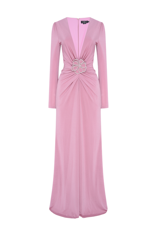 VESTIDO LONGO SUNKISSED JERSEY ROSA