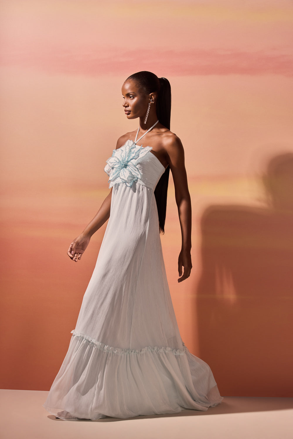 VESTIDO LONGO ESSENCE AZUL CLARO