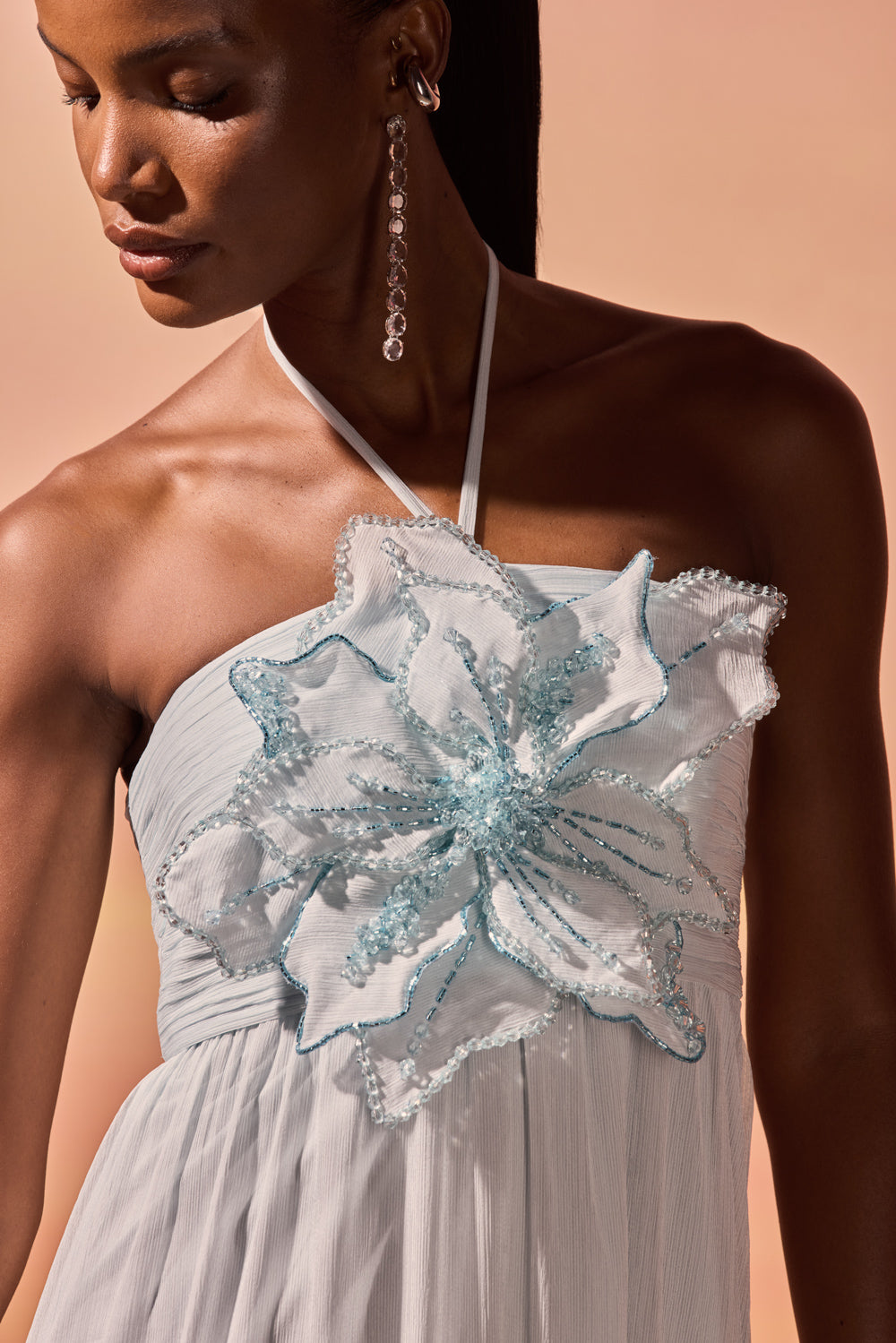 VESTIDO LONGO ESSENCE AZUL CLARO