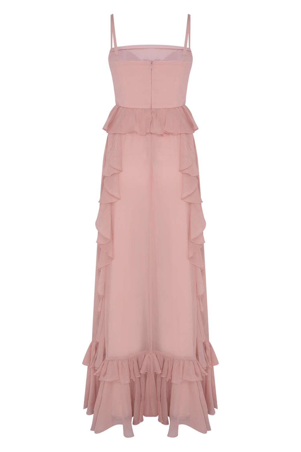 VESTIDO LONGO CHIFFON DAYDREAM LARANJA CLARO