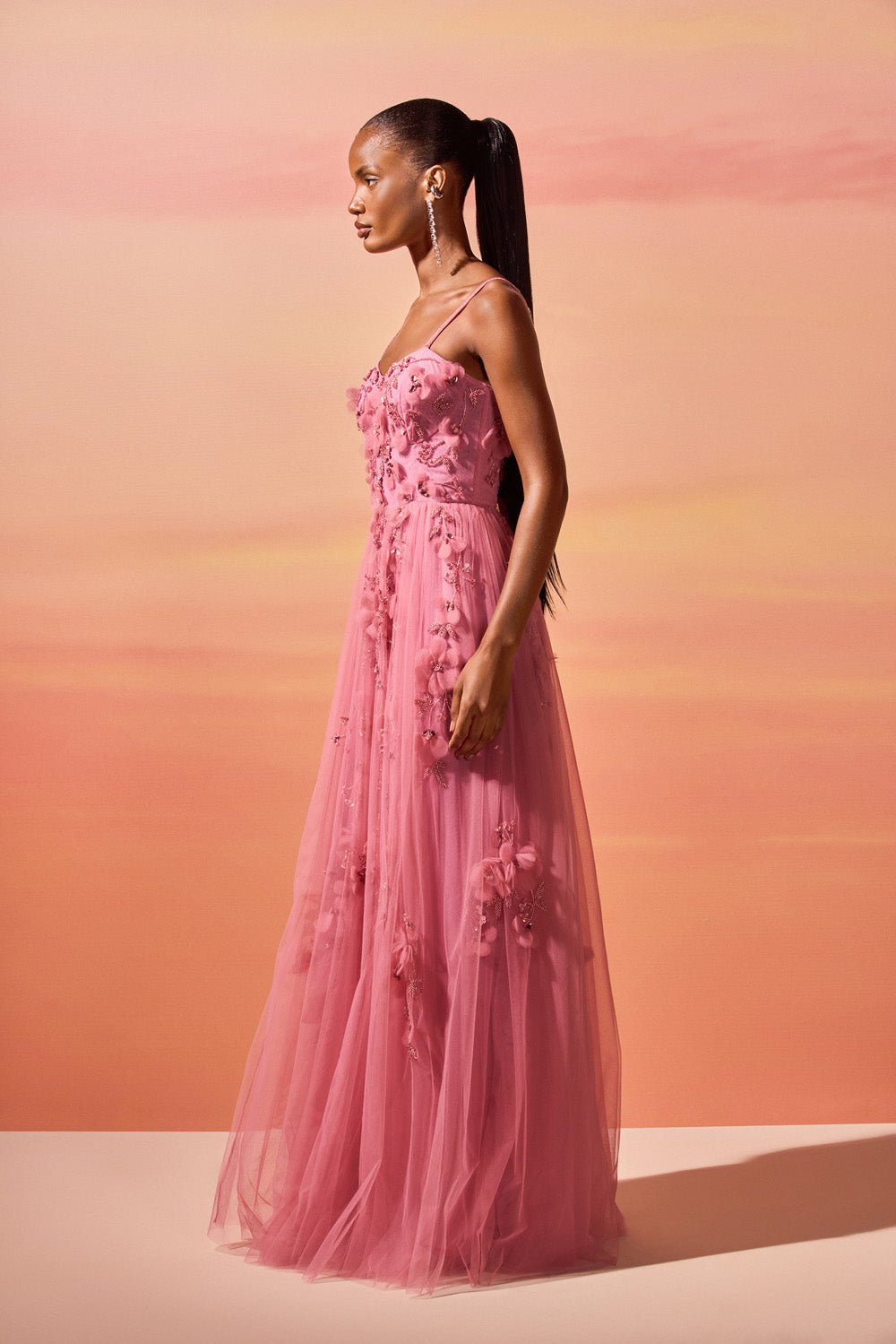 VESTIDO LONGO CRYSTAL MOONLIGHT
 ROSA