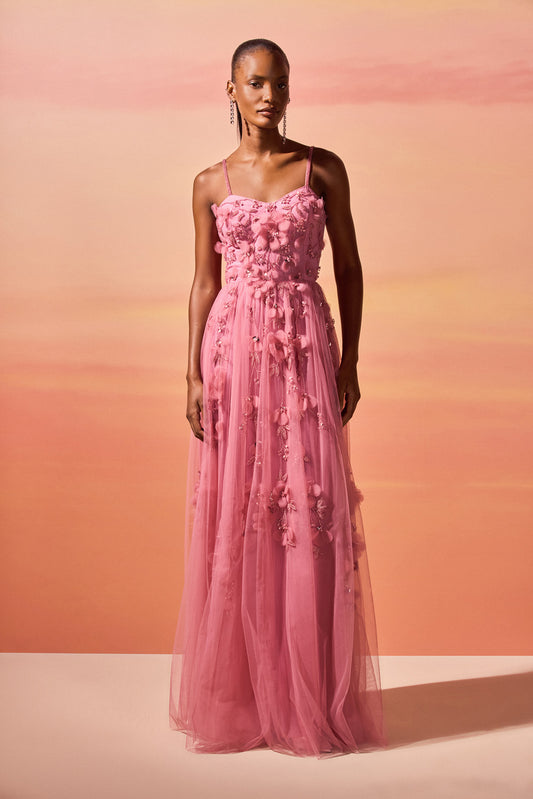 VESTIDO LONGO CRYSTAL MOONLIGHT
 ROSA