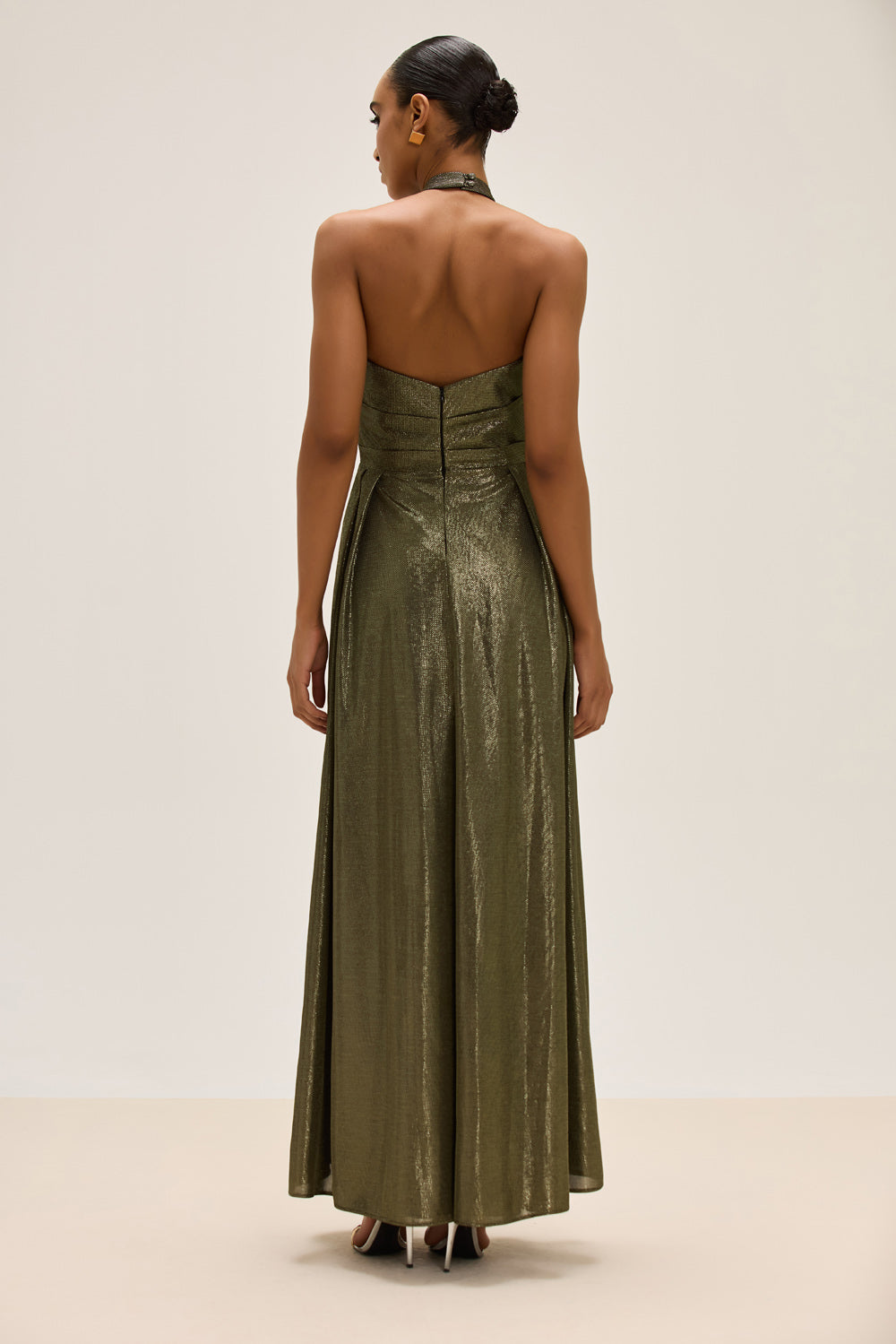 VESTIDO LONGO LUREX ASTER PRETO