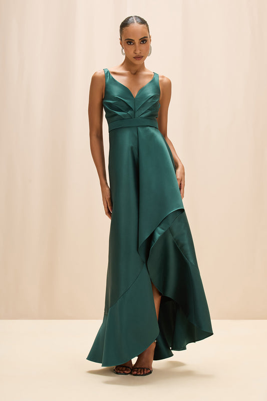 VESTIDO LONGO ZIBELINE MEMORY VERDE