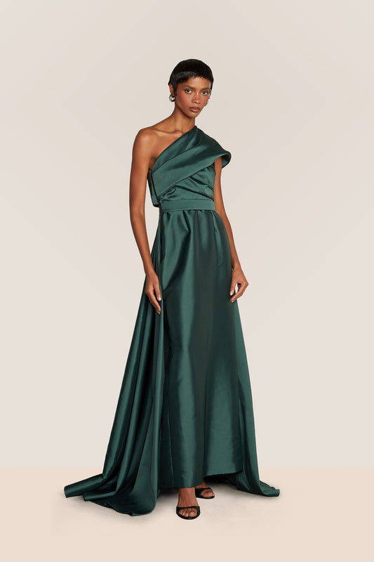 VESTIDO LONGO ZIBELINE MEMORY VERDE