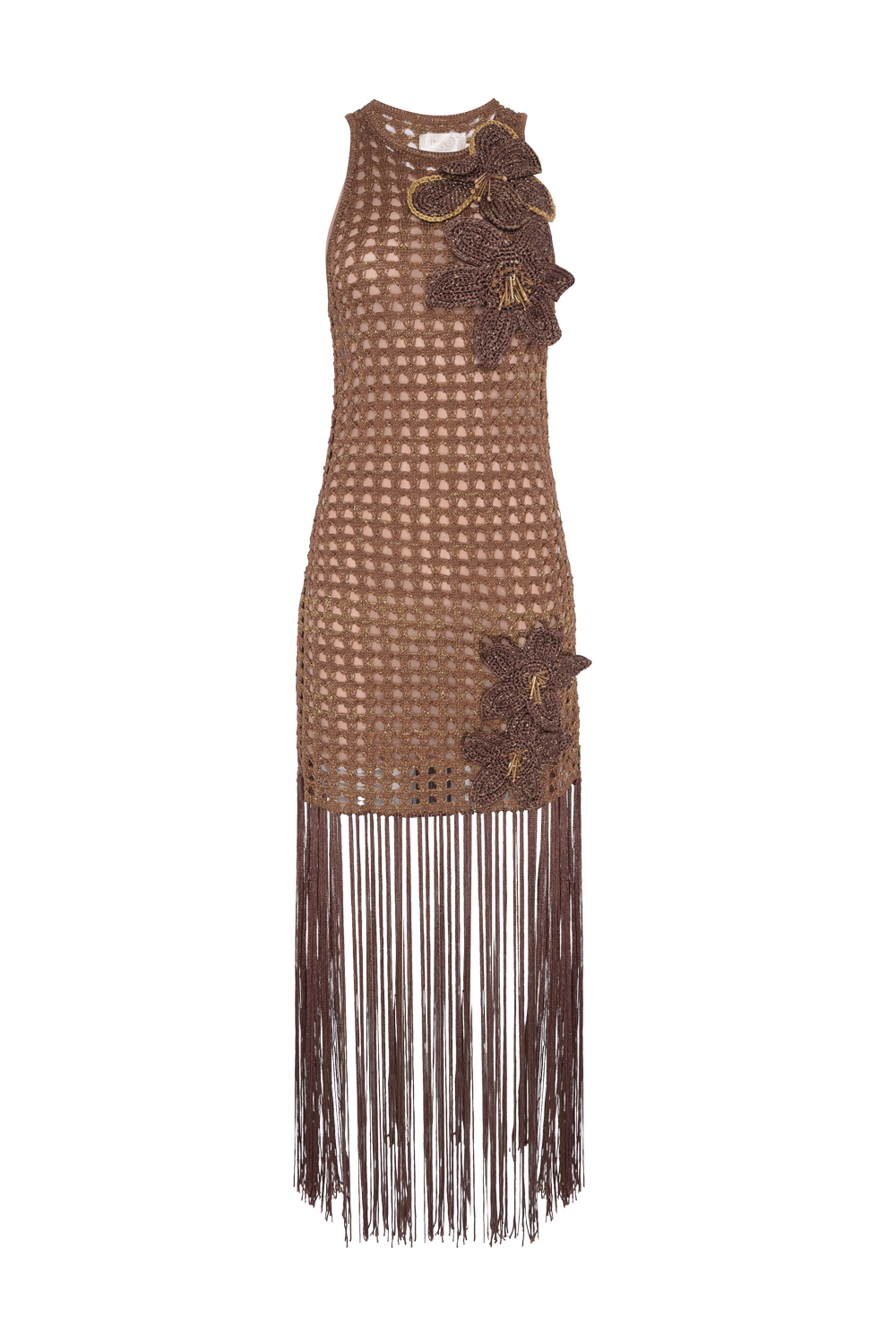 VESTIDO LONGO TRICOT GAIA MARROM