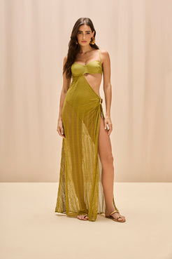 VESTIDO LONGO TELA WAVES VERDE