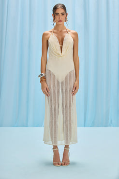 VESTIDO LONGO TELA WAVES OFF WHITE