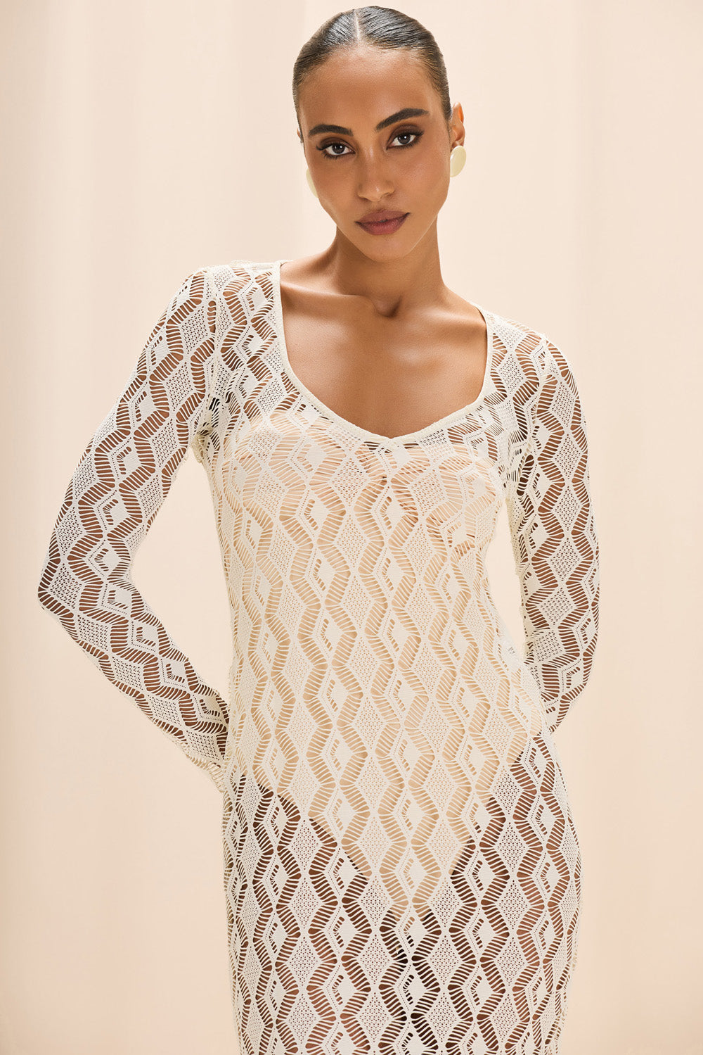 VESTIDO LONGO MIDNIGHT PEARL OFF WHITE