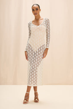 VESTIDO LONGO MIDNIGHT PEARL OFF WHITE