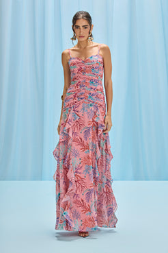 VESTIDO LONGO SEAWEED  ROSA CLARO