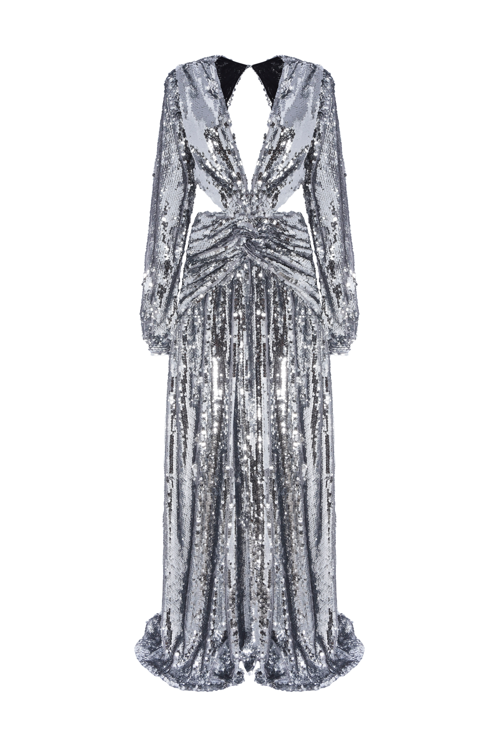 VESTIDO LONGO PAETÊ MOONLIGHT PRATA