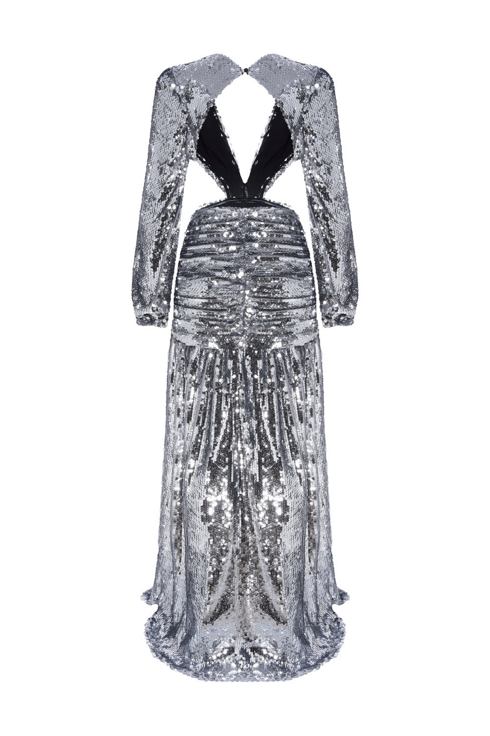 VESTIDO LONGO PAETÊ MOONLIGHT PRATA