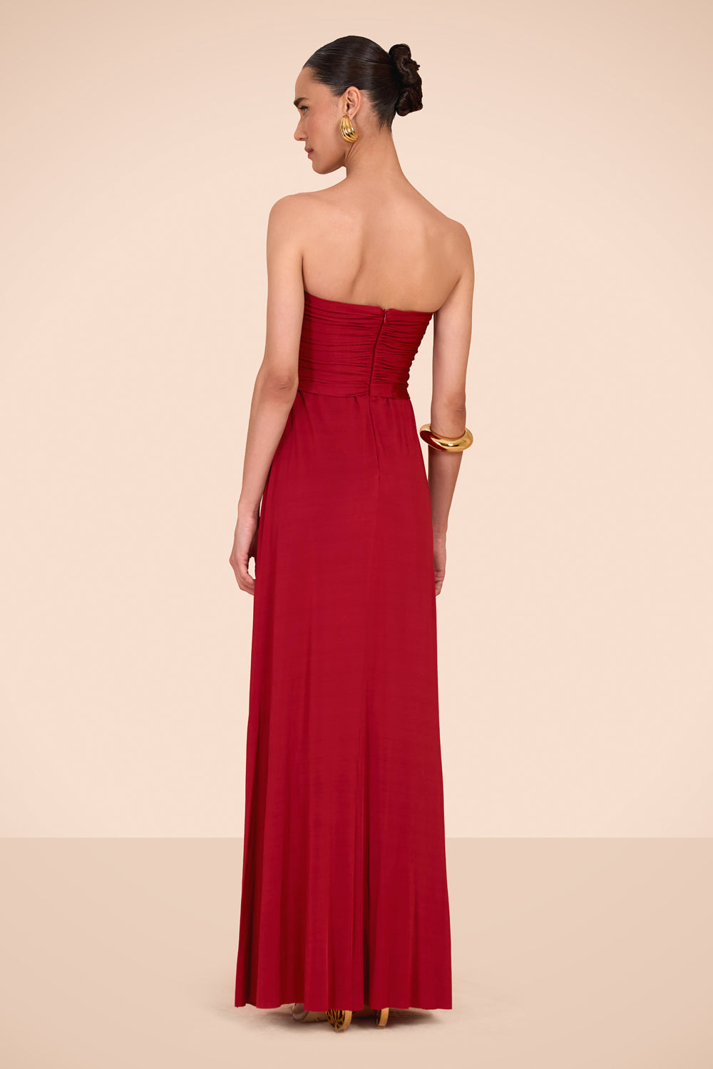 VESTIDO LONGO JERSEY INTENSITY VERMELHO