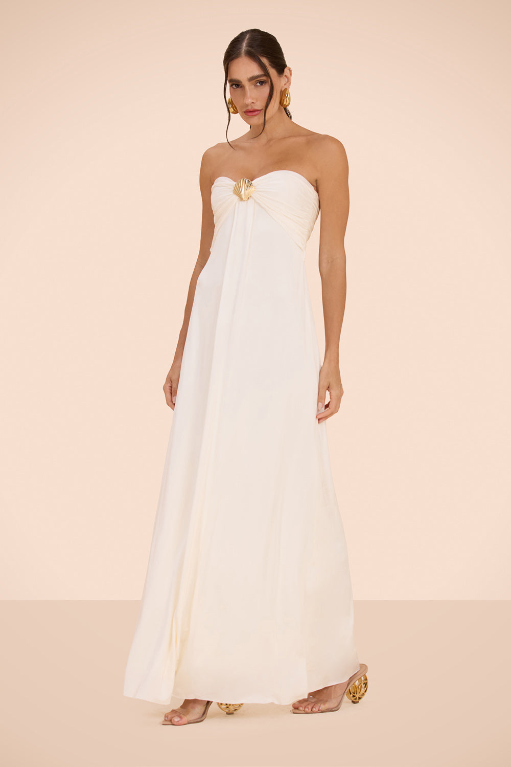 VESTIDO LONGO JERSEY INTENSITY OFF WHITE