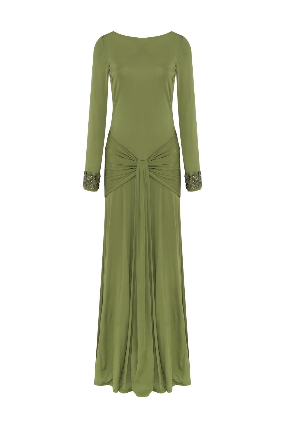 VESTIDO LONGO JERSEY INTENSITY VERDE